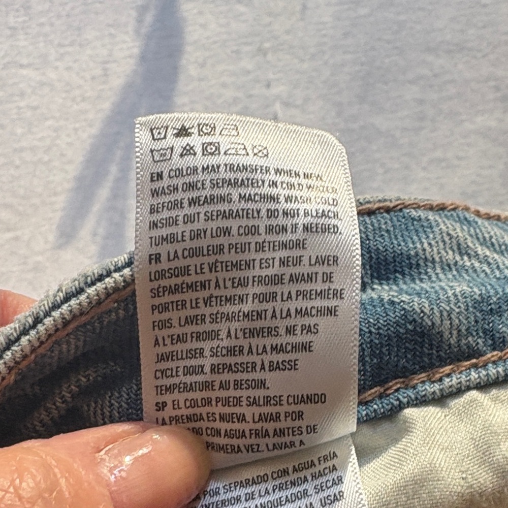 American Eagle Outfitters Light Blue Denim Mini Skirt- size 00 - Picture 10 of 13